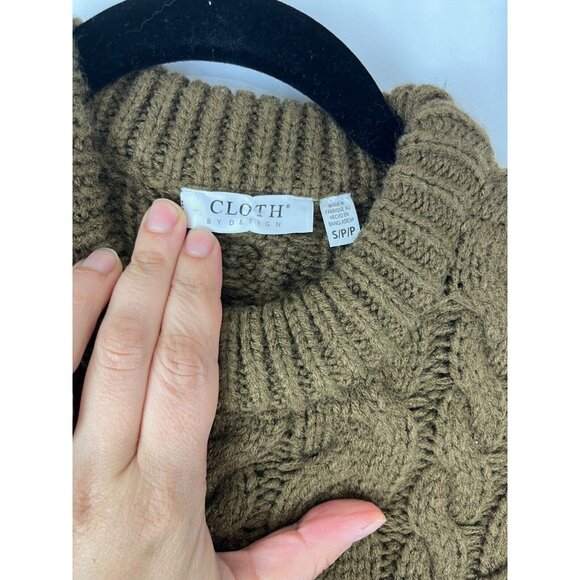 Cloth by Design Sweater Vest Womens Size S Cable-Knit Dark Academia - Picture 5 of 12